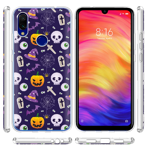 Чехол BoxFace Xiaomi Redmi 7 Halloween Purple Mood