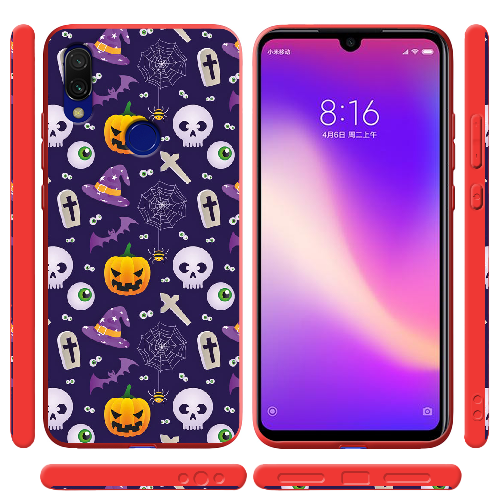 Чехол BoxFace Xiaomi Redmi 7 Halloween Purple Mood