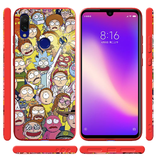 Чехол BoxFace Xiaomi Redmi 7 Rick and Morty все герои