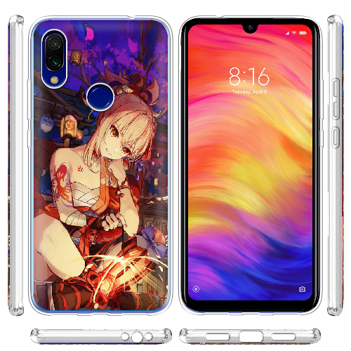 Чехол BoxFace Xiaomi Redmi 7 Genshin Ёимия с огоньком