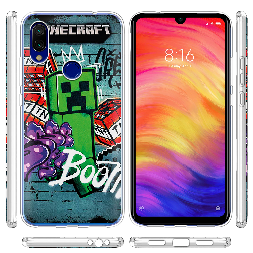 Чехол BoxFace Xiaomi Redmi 7 Minecraft Graffiti