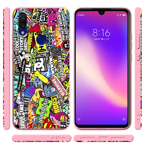 Чехол BoxFace Xiaomi Redmi 7 Multicolored Inscriptions