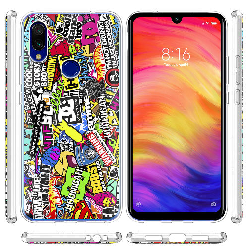 Чехол BoxFace Xiaomi Redmi 7 Multicolored Inscriptions