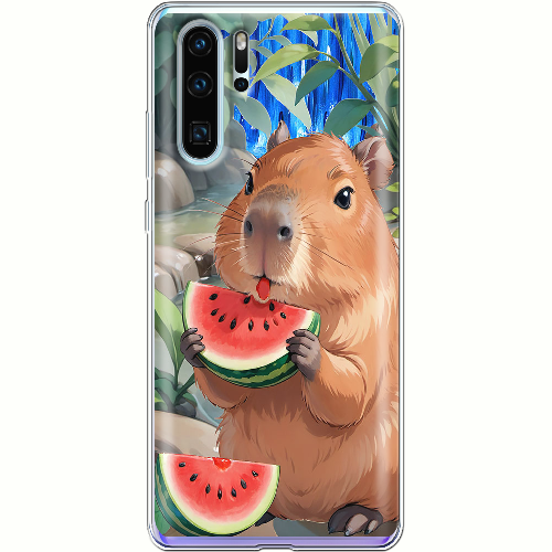 Чехол Boxface Huawei P30 Pro Капибара з кавуном