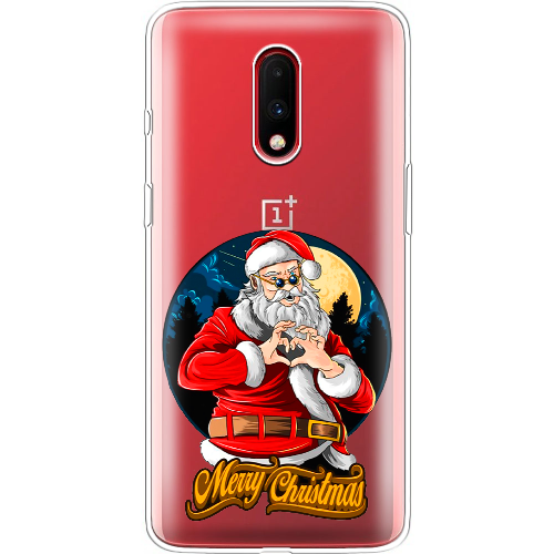 Чехол BoxFace OnePlus 7 Cool Santa and heart