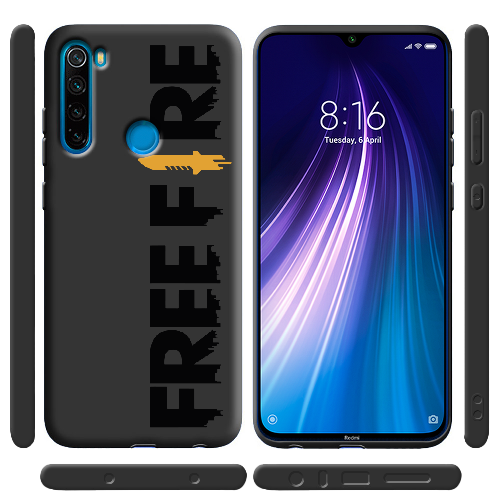 Чехол BoxFace Xiaomi Redmi Note 8 Черный Free Fire