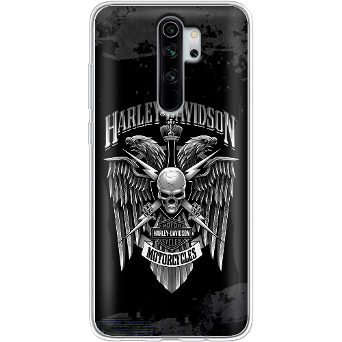 Чехол BoxFace Xiaomi Redmi Note 8 Pro Harley Davidson skull and eagles