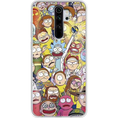 Чехол BoxFace Xiaomi Redmi Note 8 Pro Rick and Morty все герои