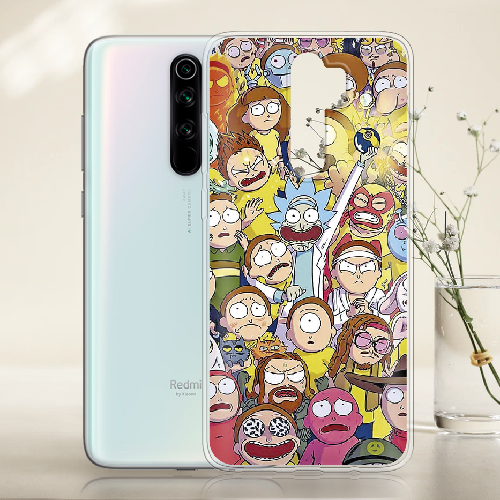 Чехол BoxFace Xiaomi Redmi Note 8 Pro Rick and Morty все герои