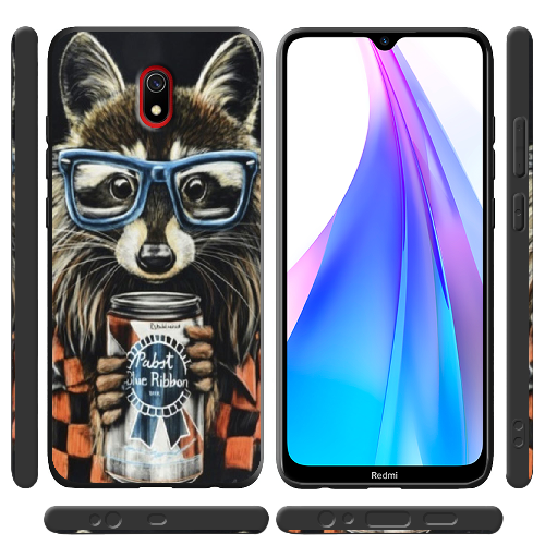 Чехол BoxFace Xiaomi Redmi 8A Енот с банкой