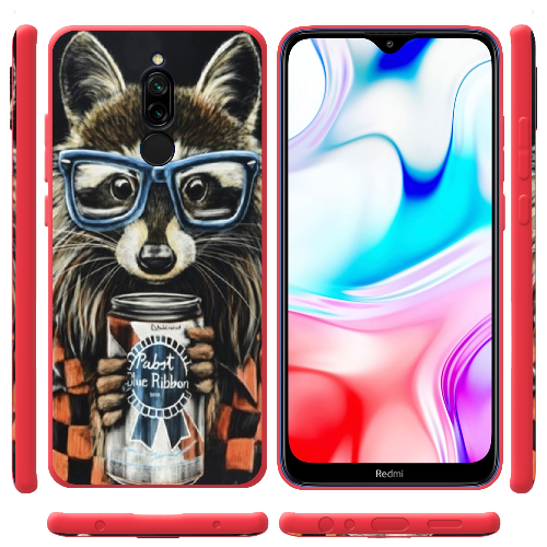 Чехол BoxFace Xiaomi Redmi 8 Енот с банкой