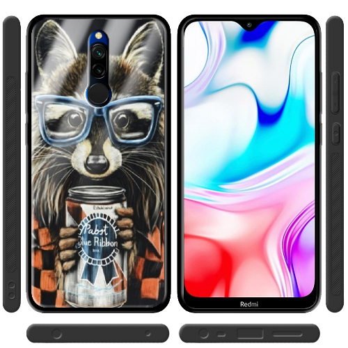 Чехол BoxFace Xiaomi Redmi 8 Енот с банкой