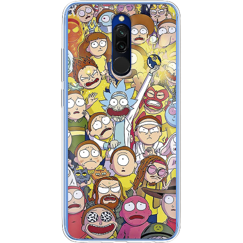 Чехол BoxFace Xiaomi Redmi 8 Rick and Morty все герои