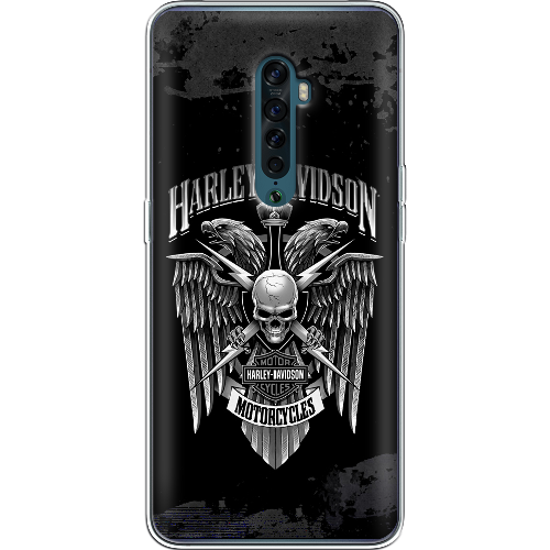 Чехол BoxFace OPPO Reno2 Harley Davidson skull and eagles