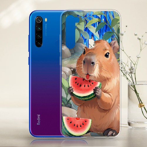 Чехол BoxFace Xiaomi Redmi Note 8T Капибара з кавуном