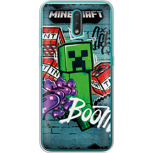 Чехол BoxFace Nokia 2.3 Minecraft Graffiti