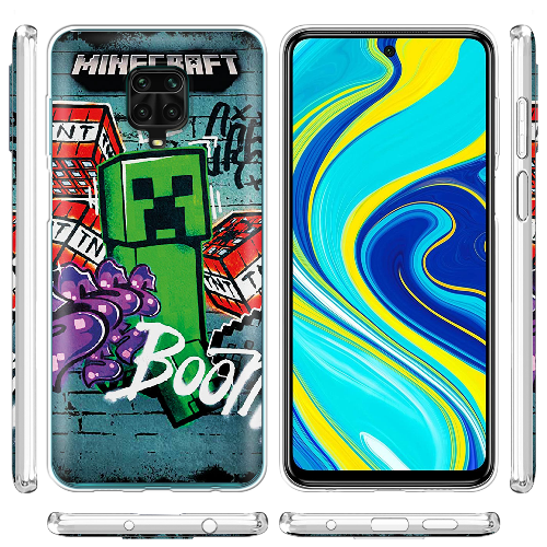 Чехол BoxFace Xiaomi Redmi Note 9S Minecraft Graffiti