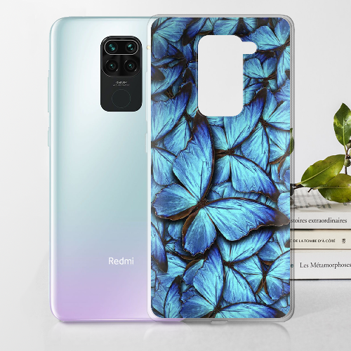 Чехол BoxFace Xiaomi Redmi Note 9 лазурные бабочки