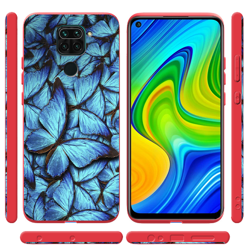 Чехол BoxFace Xiaomi Redmi Note 9 лазурные бабочки