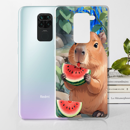 Чехол BoxFace Xiaomi Redmi Note 9 Капибара з кавуном