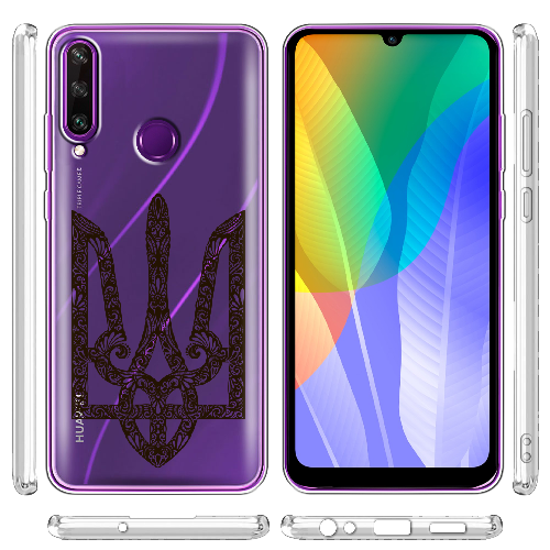 Чехол Boxface Huawei Y6p Ukrainian Black Trident