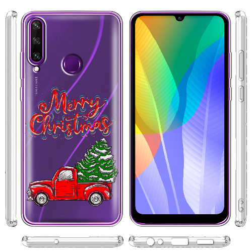 Чехол Boxface Huawei Y6p Holiday Car Merry Christmas