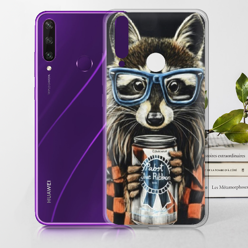 Чехол Boxface Huawei Y6p Енот с банкой