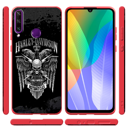 Чехол Boxface Huawei Y6p Harley Davidson skull and eagles