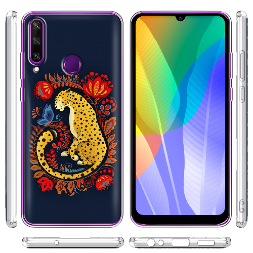 Чехол Boxface Huawei Y6p Petrykivka Leopard