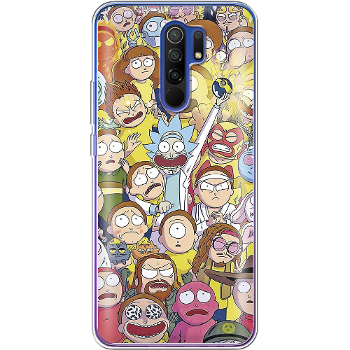 Чехол BoxFace Xiaomi Redmi 9 Rick and Morty все герои