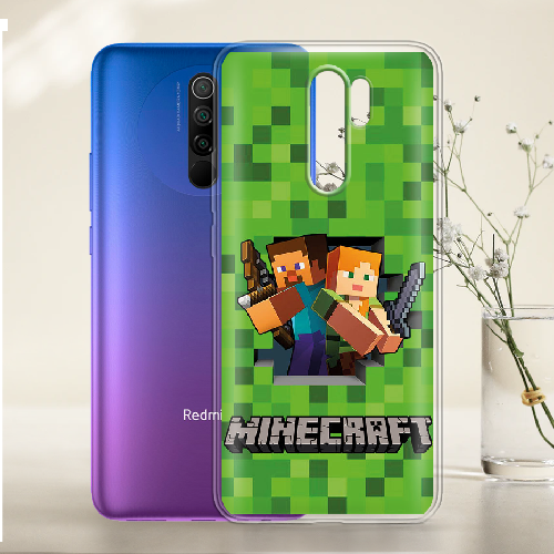 Чехол BoxFace Xiaomi Redmi 9 Майнкрафт Стів і Алекс