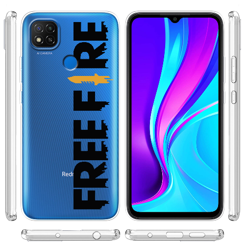 Чехол BoxFace Xiaomi Redmi 9C Черный Free Fire