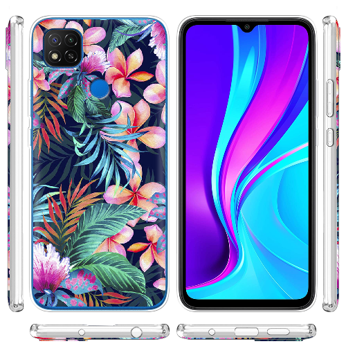 Чехол BoxFace Xiaomi Redmi 9C flowers in the tropics