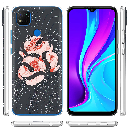 Чехол BoxFace Xiaomi Redmi 9C Snake Rose