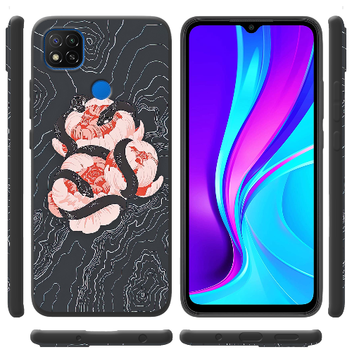 Чехол BoxFace Xiaomi Redmi 9C Snake Rose