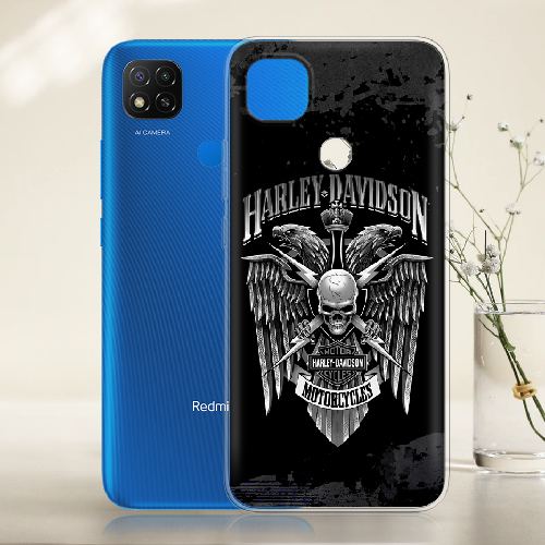 Чехол BoxFace Xiaomi Redmi 9C Harley Davidson skull and eagles