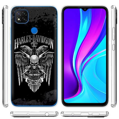 Чехол BoxFace Xiaomi Redmi 9C Harley Davidson skull and eagles