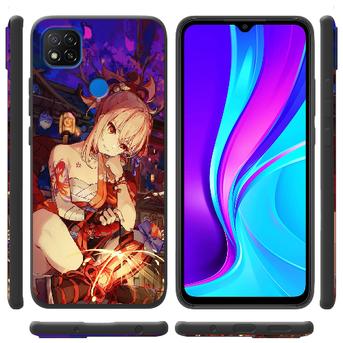 Чехол BoxFace Xiaomi Redmi 9C Genshin Ёимия с огоньком