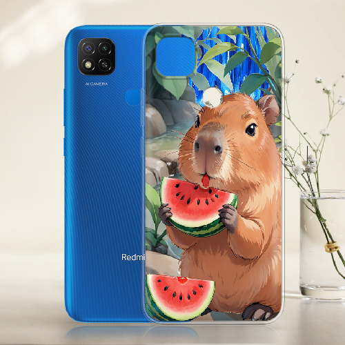 Чехол BoxFace Xiaomi Redmi 9C Капибара з кавуном