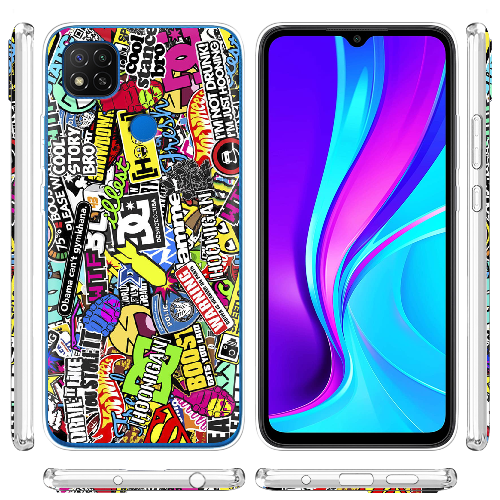 Чехол BoxFace Xiaomi Redmi 9C Multicolored Inscriptions