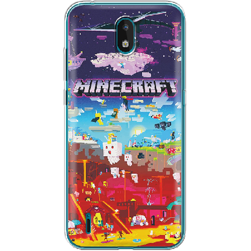 Чехол Boxface Nokia 1.3 Minecraft World Beyond