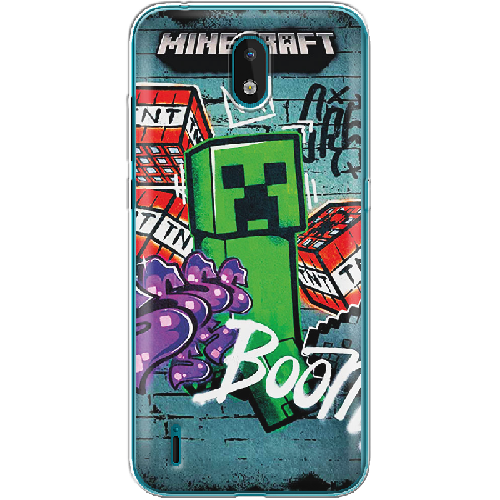 Чехол Boxface Nokia 1.3 Minecraft Graffiti