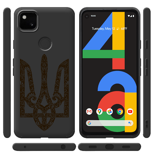 Чехол BoxFace Google Pixel 4a Ukrainian Black Trident