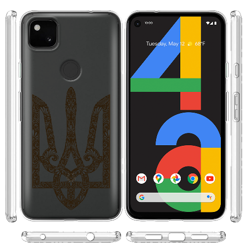 Чехол BoxFace Google Pixel 4a Ukrainian Black Trident