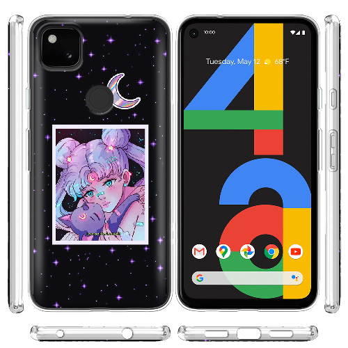 Чехол BoxFace Google Pixel 4a Sailor Moon night