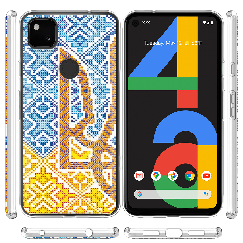 Чехол BoxFace Google Pixel 4a Тризуб Вишивка