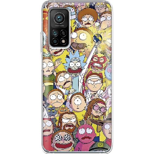 Чехол BoxFace Xiaomi Mi 10T/ Mi 10T Pro Rick and Morty все герои