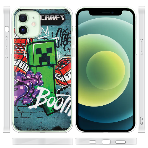 Чехол BoxFace iPhone 12 mini Minecraft Graffiti