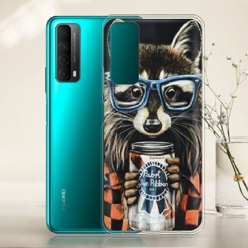 Чехол BoxFace Huawei P Smart 2021 Енот с банкой