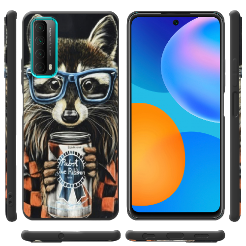 Чехол BoxFace Huawei P Smart 2021 Енот с банкой